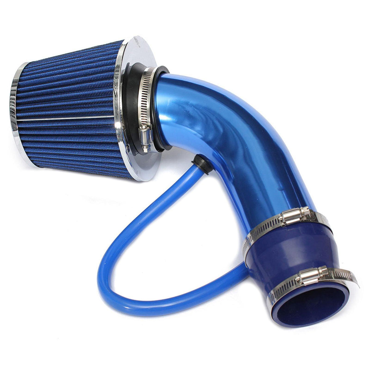 Blue Cold Air Intake Filter Kit Pipe Hose System Car Auto Part F550