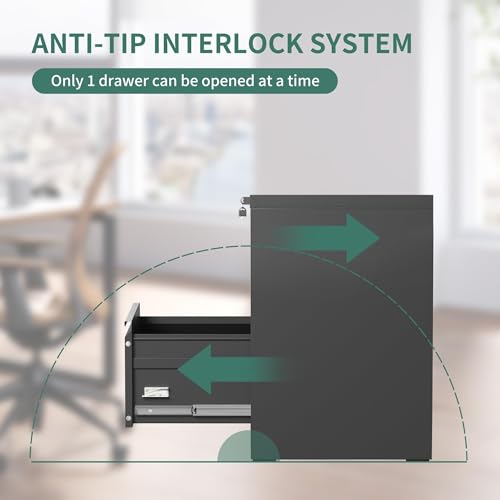 3 Drawer Vertical Metal File Cabinet with Lock Z231718