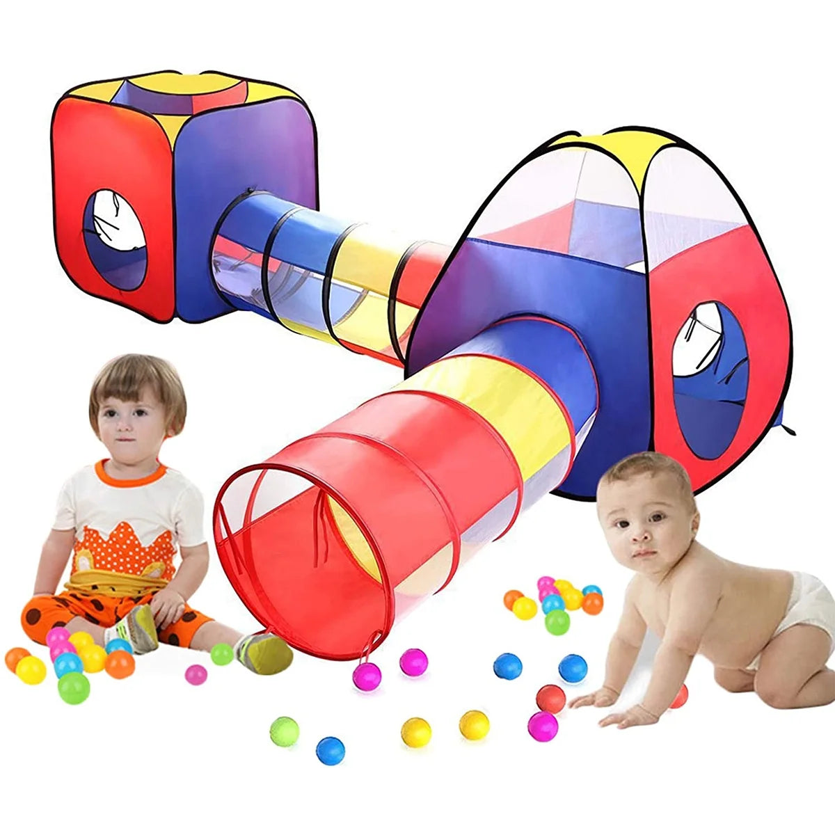 4 in 1 Pop Up Kids Play Tent with Storage Bag K121041