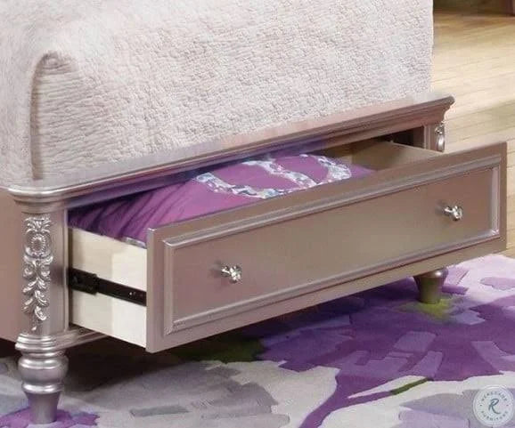 Metallic Lilac Twin Storage Bed U187555