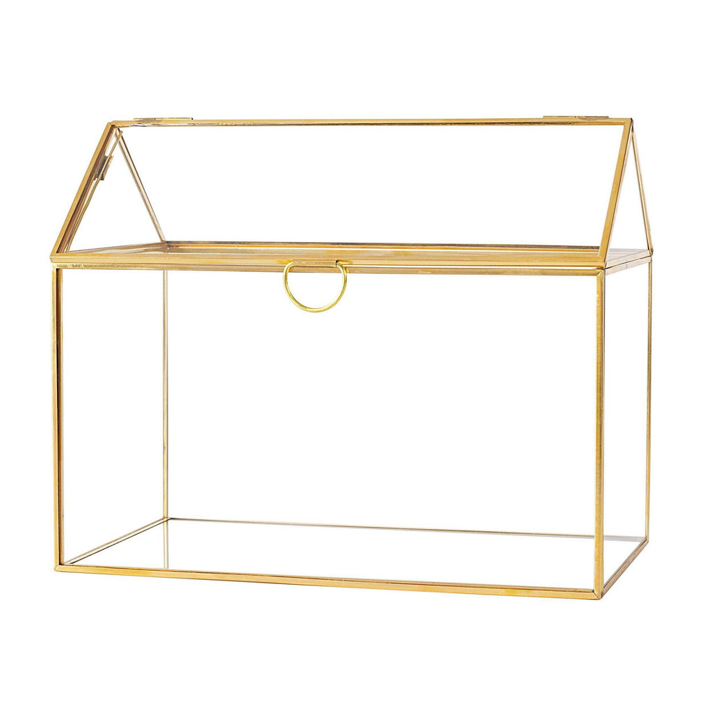 Gold Wedding Glass Terrarium Card Holder G421766