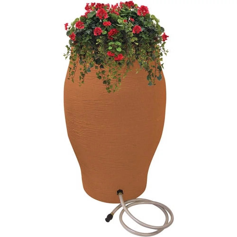 50 Gallon Terracotta Stoneware Urn Rain Barrel N454481