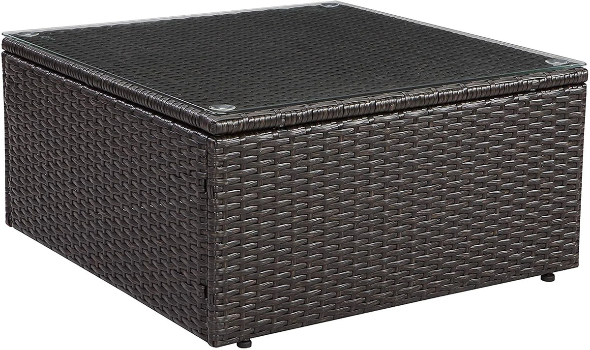 Tan Resin Wicker Modular Sectional G789