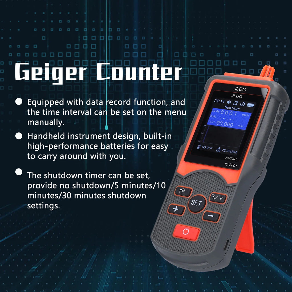 Multifunctional Geiger Counter and Electromagnetic Radiation Detector with Temperature and Humidity Measurement H17837