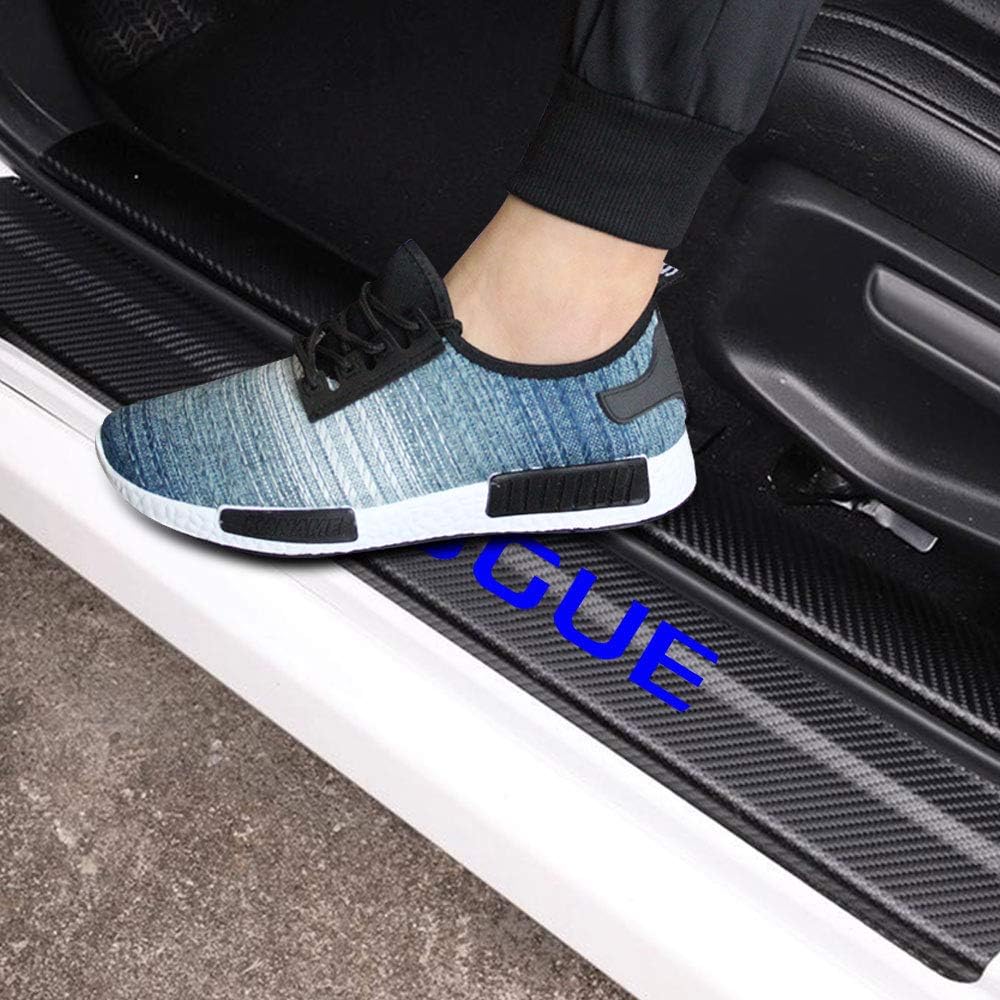 Car Door Sill Carbon Fibre Vinyl Sticker (White) E39056