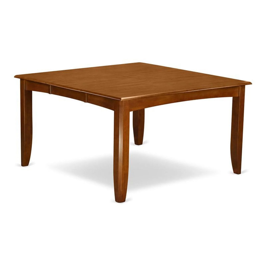 Modern Square Wood Dining Table in Saddle Brown J2871