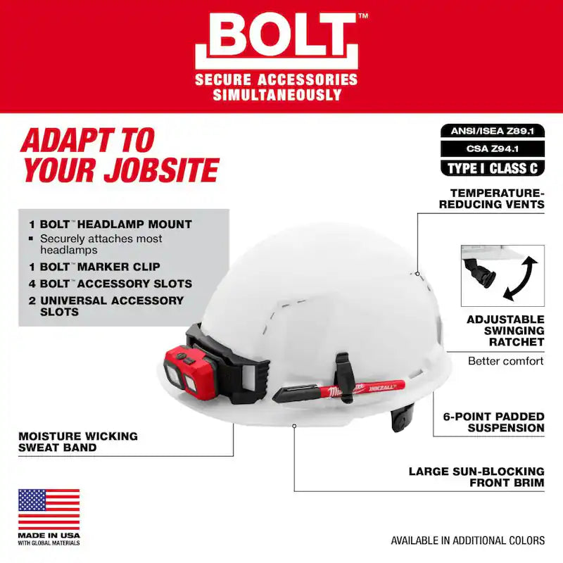 Blue Type 1 Class C Vented Hard Hat 5-Pack W5896