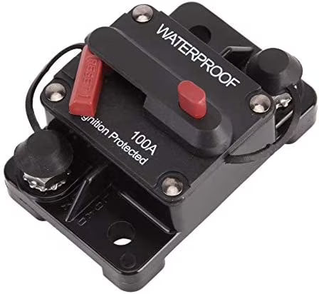 100 Amp Circuit Breaker 30A-300A with Manual Reset Waterproof Inline Fuse L583