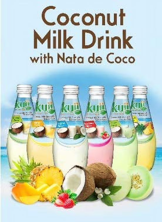 Coconut Milk Drink with Nata de Coco Variety Pack 9.8 fl oz Bottles, Quantity of 3 D566