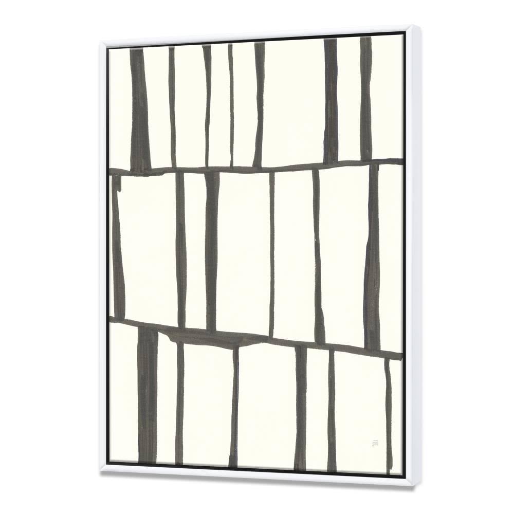 Minimalist Black and White Framed Canvas 16 inch x 32 inch U65885