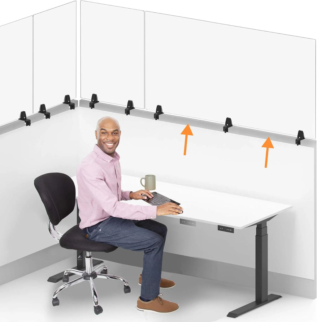 Clear 60 In X 30 In Clamp On Desk Divider G1989