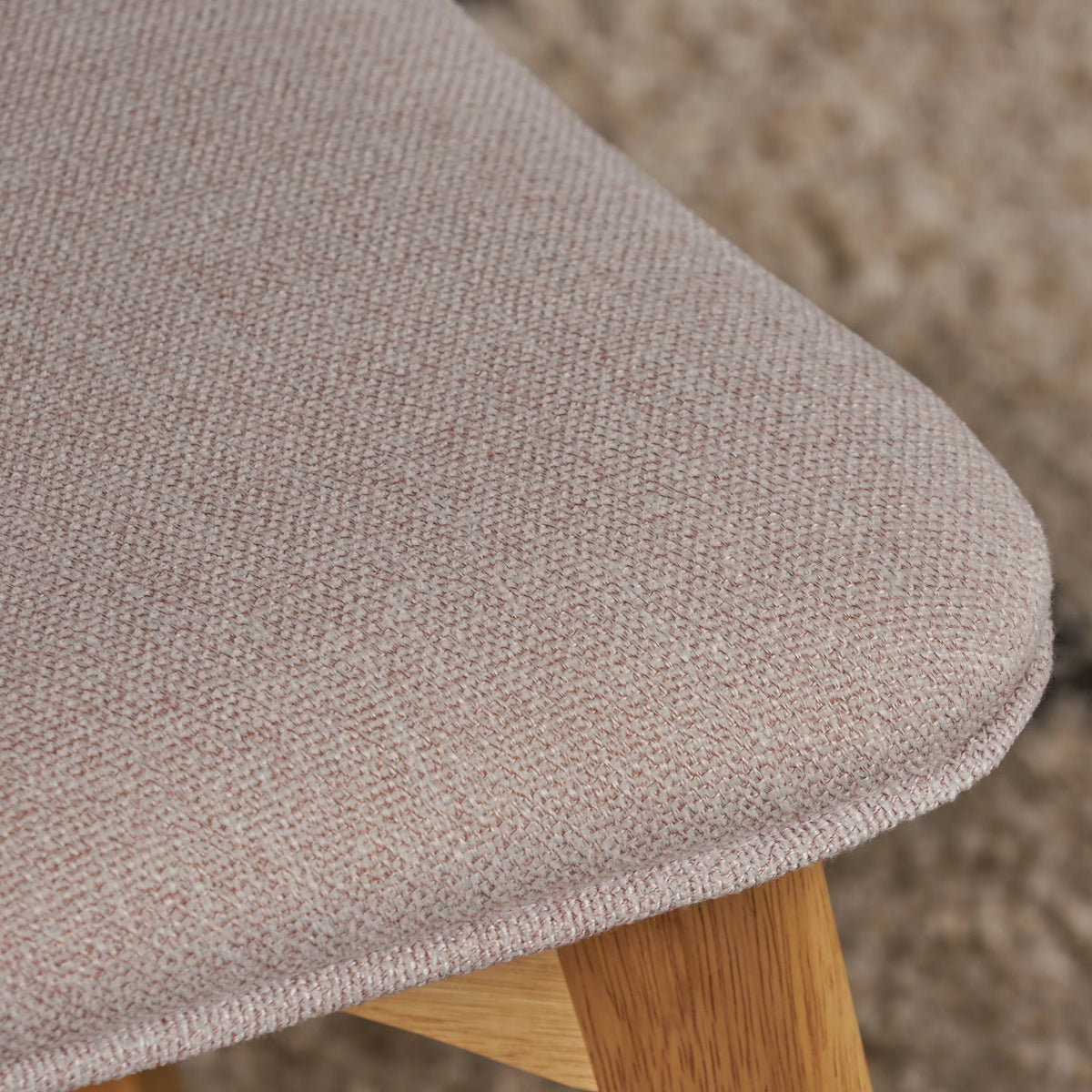 Light Beige Fabric Dining Chairs Q608
