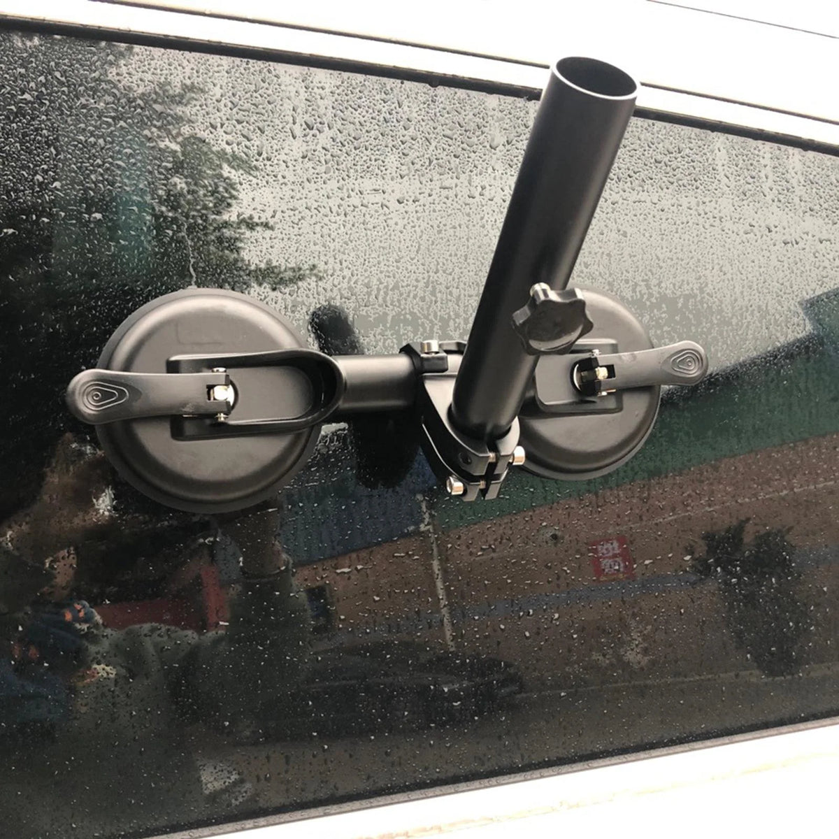 Dual Suction Cup Flag Pole Bracket Holder A16093