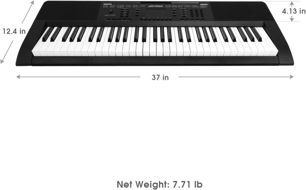 61 Key Keyboard Piano with Stand, Bench, Headphones, Speakers T204683