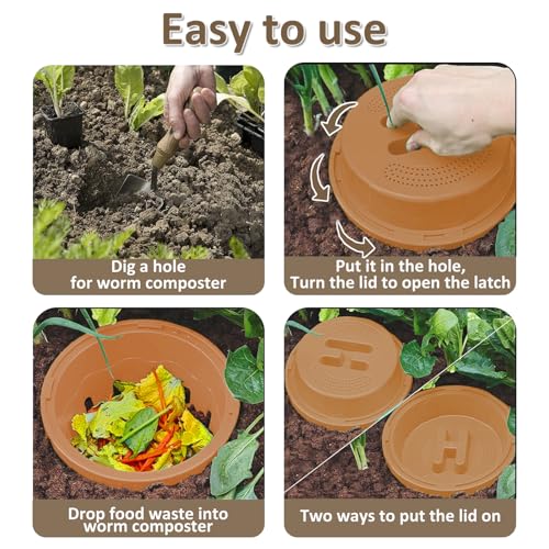 8L Worm Composter Bin with Aeration B190035
