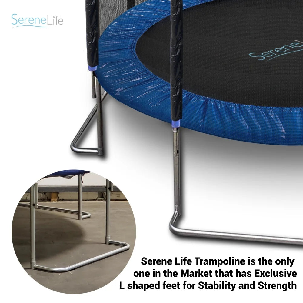 10 ft. Outdoor Trampoline with Safety Net Cage M8157