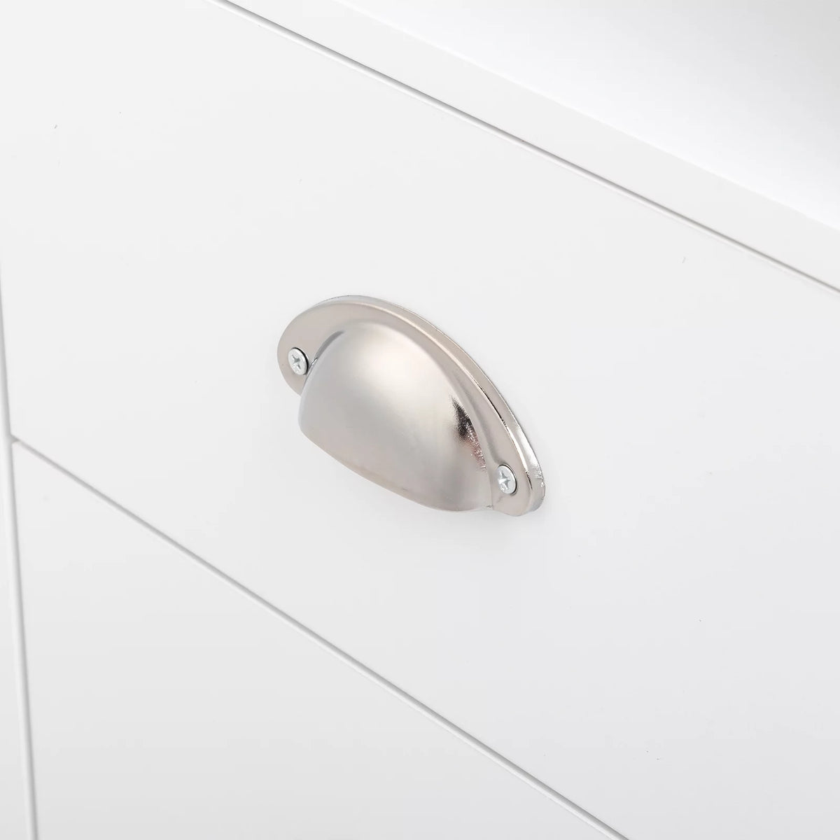 White 2 Drawer Bedside Table J61700