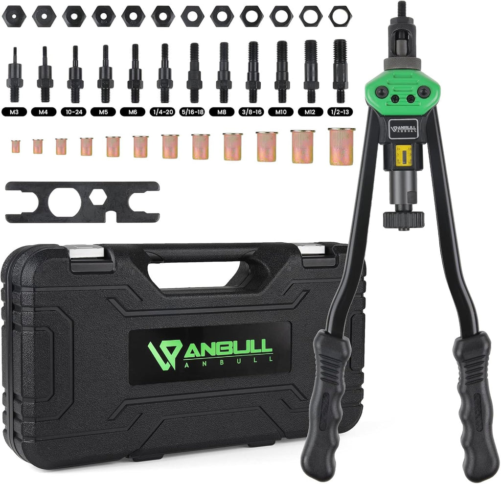 16" Rivet Tool Kit with 120PCS Rivet Nuts & Plastic Case X16290