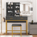 35 inch Vanity Desk with Lighted Mirror and Drawers M815