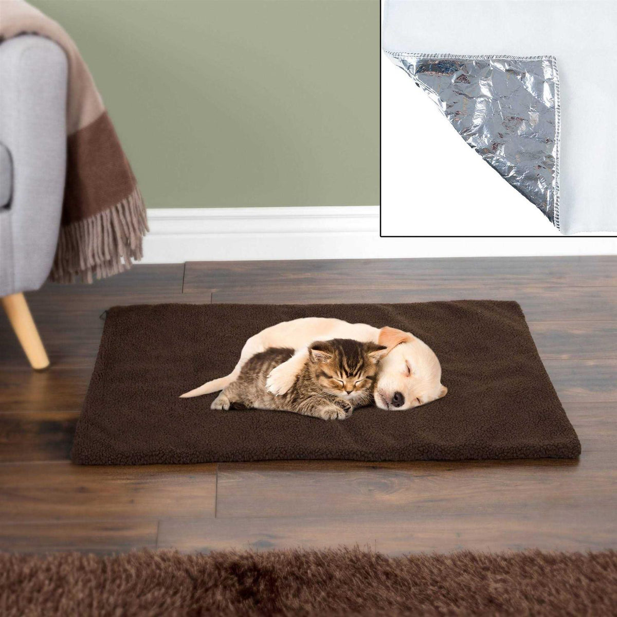 Self Warming Thermal Pet Crate Pad R7659