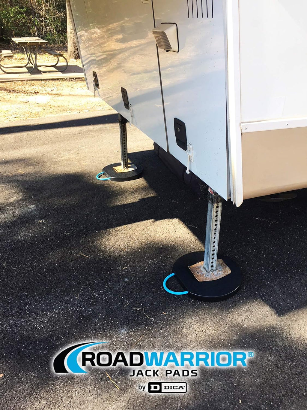 Heavy Duty RV Jack Pad, Stackable, Waterproof, 12-inch X 1.5", Pack of 2 W487