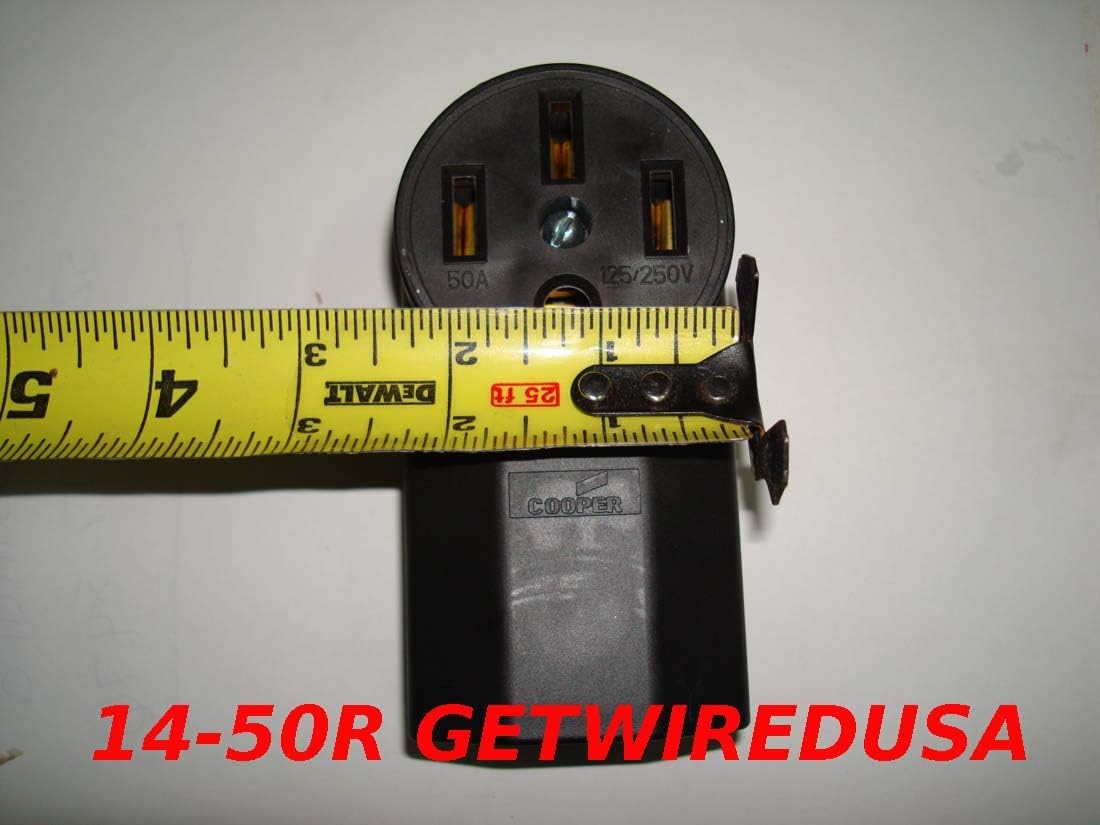 10-50P 3-Pin Male 220/250V 50A Plug To 14-50R Female 4-Prong Receptacle Adapter I578