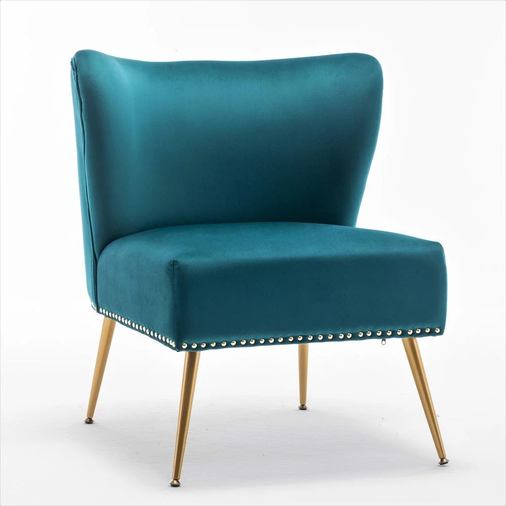 Velvet Armless Accent Chair J5626