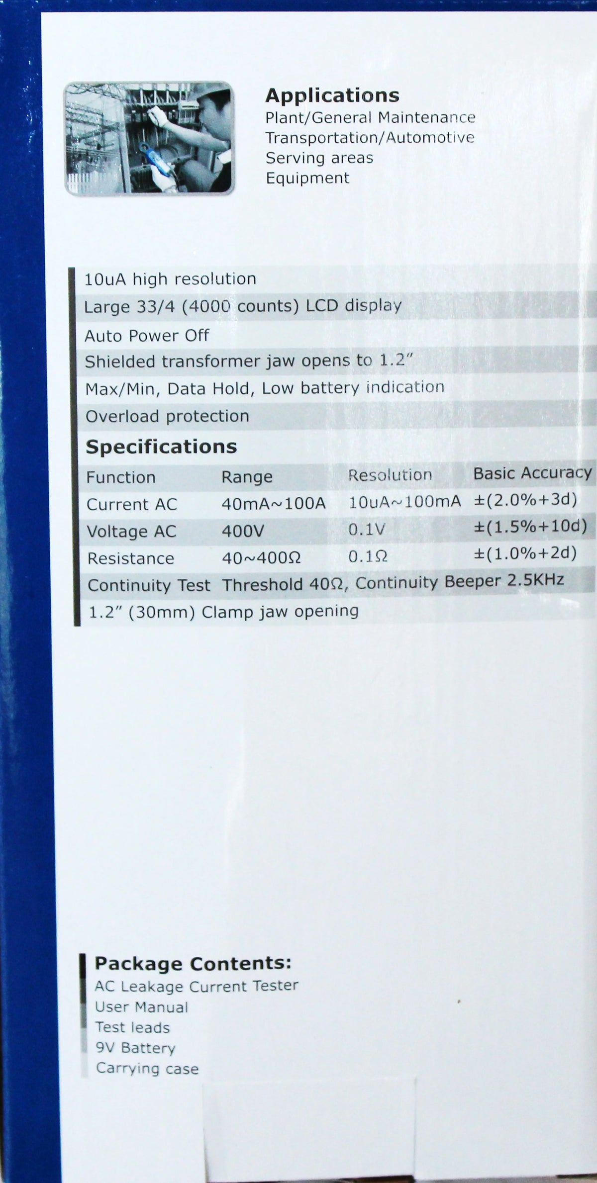 AC Leakage Current Tester Voltage Meter Q29078
