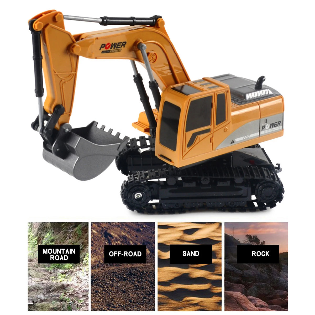 Mini Rc Excavator 1:24 Alloy Plastic Engineering Car Toys L1384