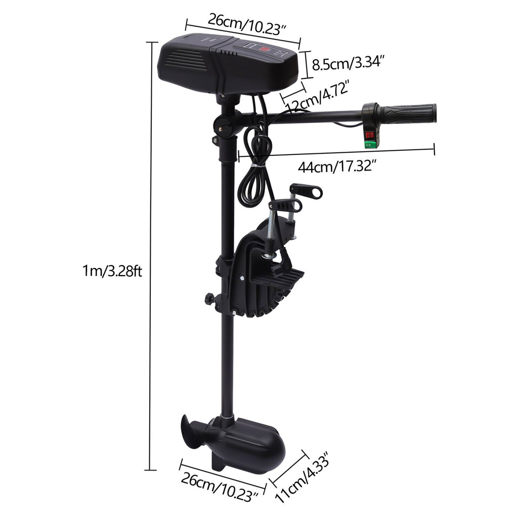 Black Electric Outboard Engine Motor V608