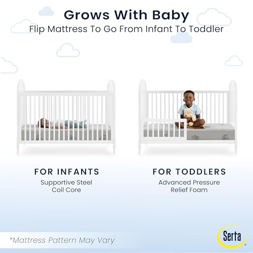 Dual Sided Baby Crib and Toddler Mattress, Waterproof I439353