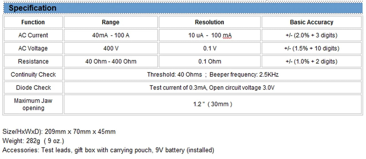 AC Leakage Current Tester Voltage Meter Q29078