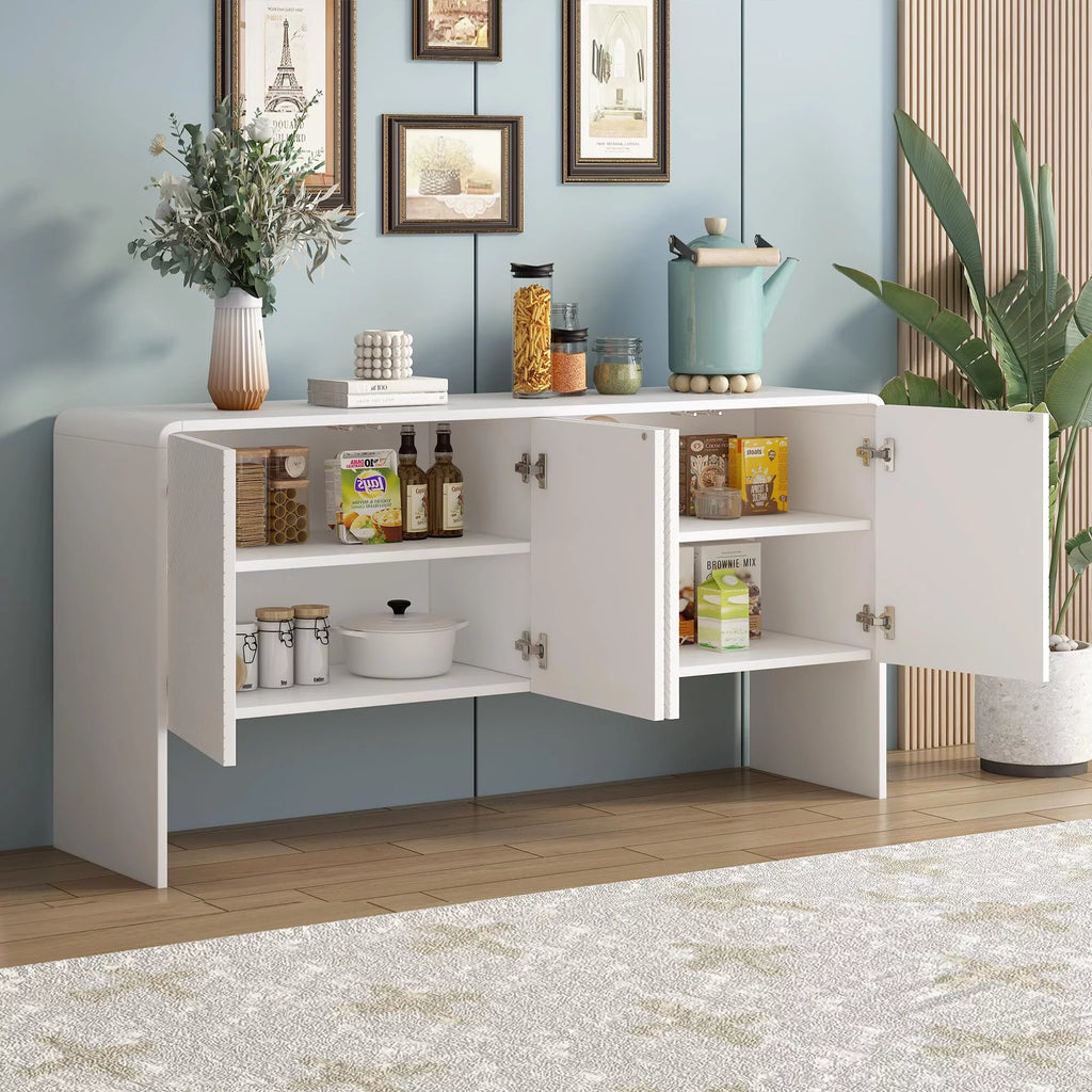 60" Wooden Sideboard with 4 Doors M38601