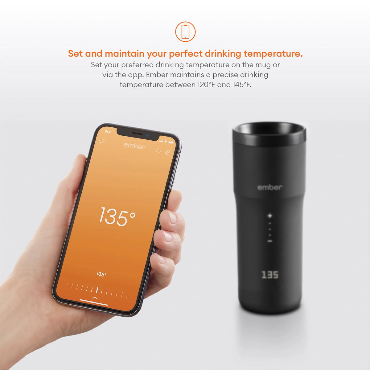 12 oz Black Temperature Control Smart Mug A763626