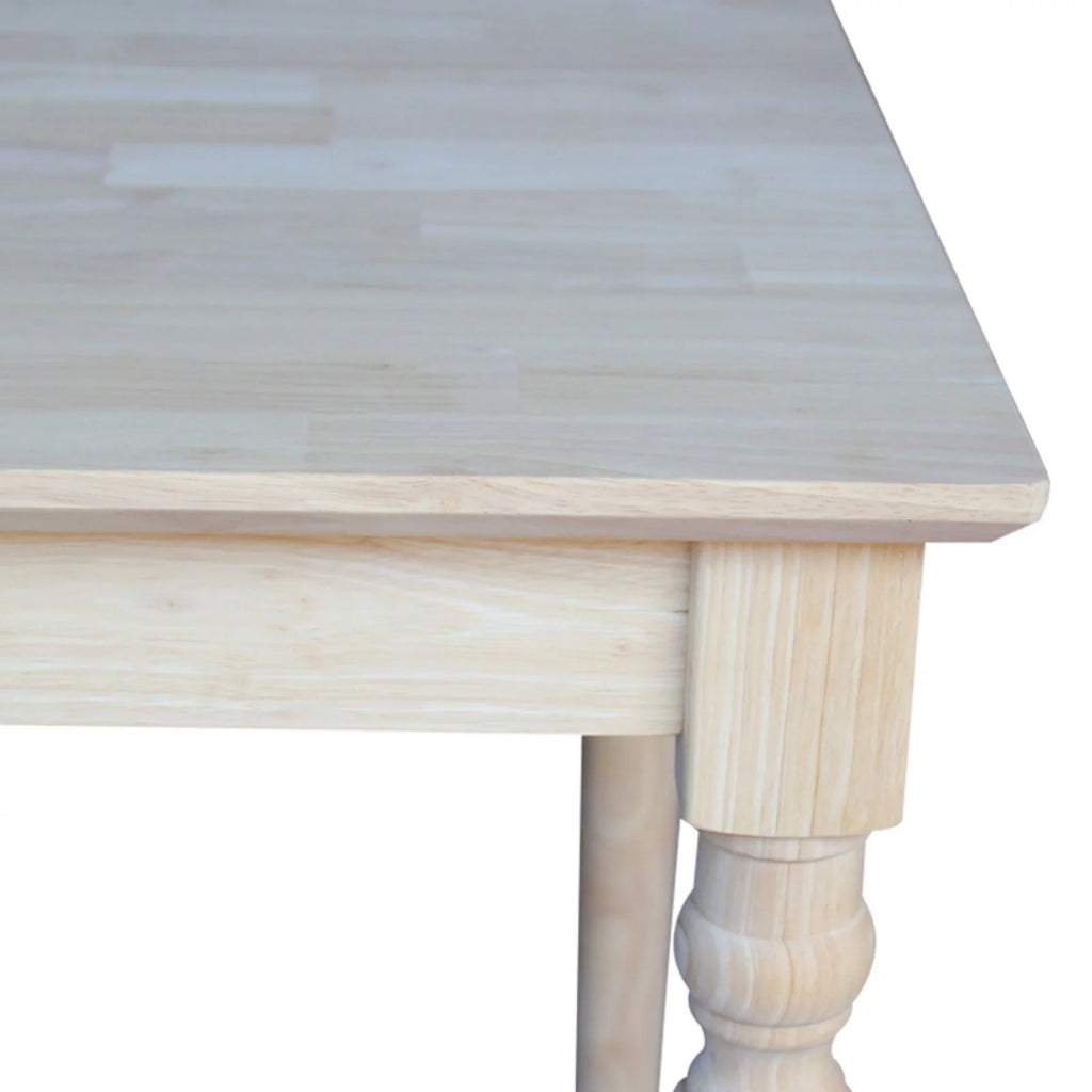 Solid Wood Top Table with Turned Legs Z82624