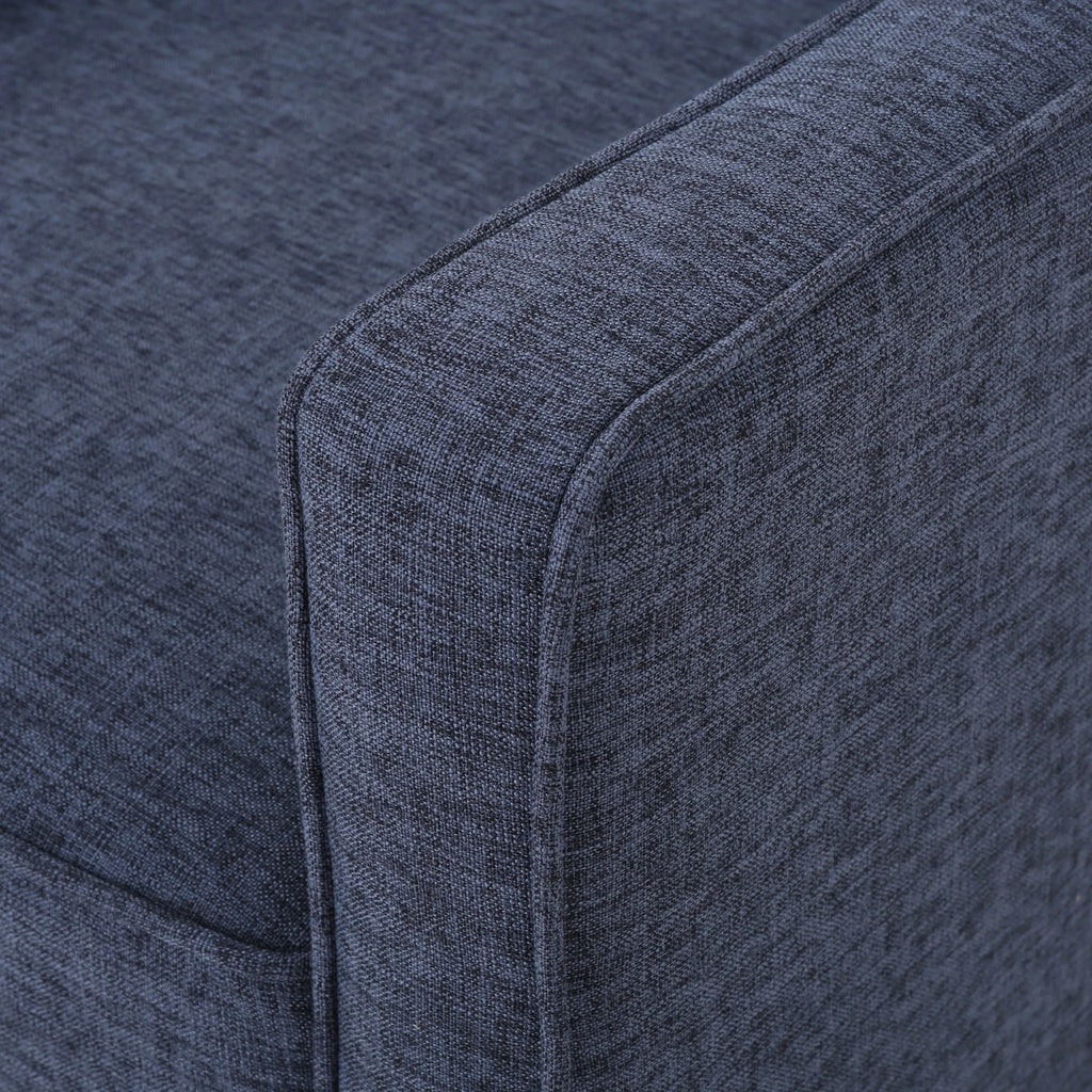 Dark Blue Fabric Button Tufted Recliner Z380