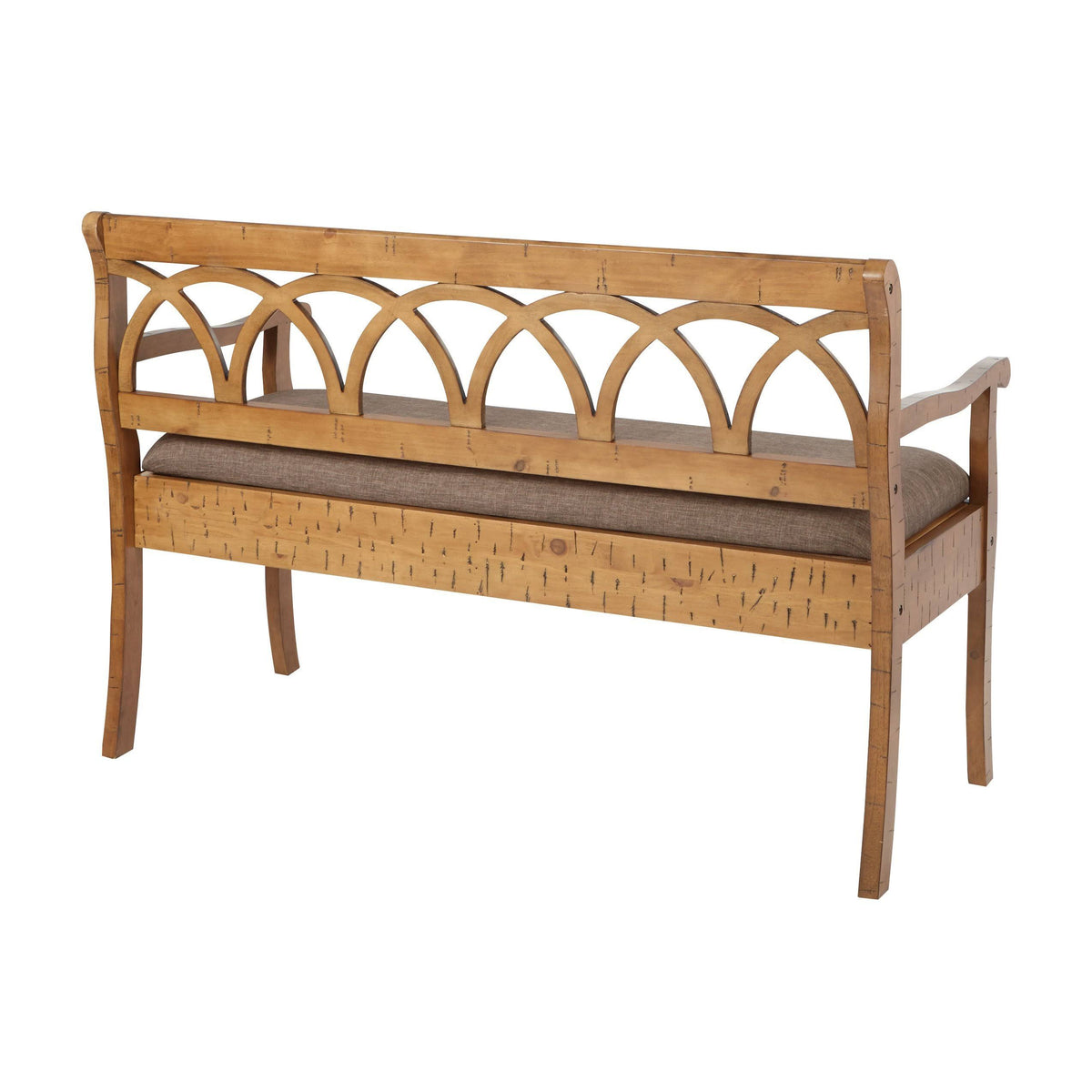 Distressed Toffee Storage Bench Q966