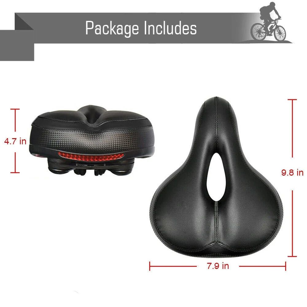 Black Water-Resistant Padded Bike Seat F240