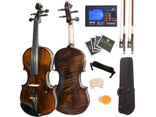 3/4 Solid Wood Violin with Case D75041