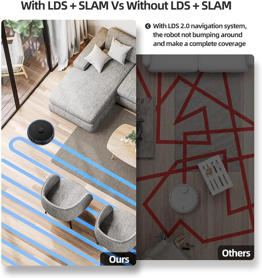 Robot Vacuum Cleaner Self-Emptying 2700Pa 3 in 1 Smart Mapping W238884