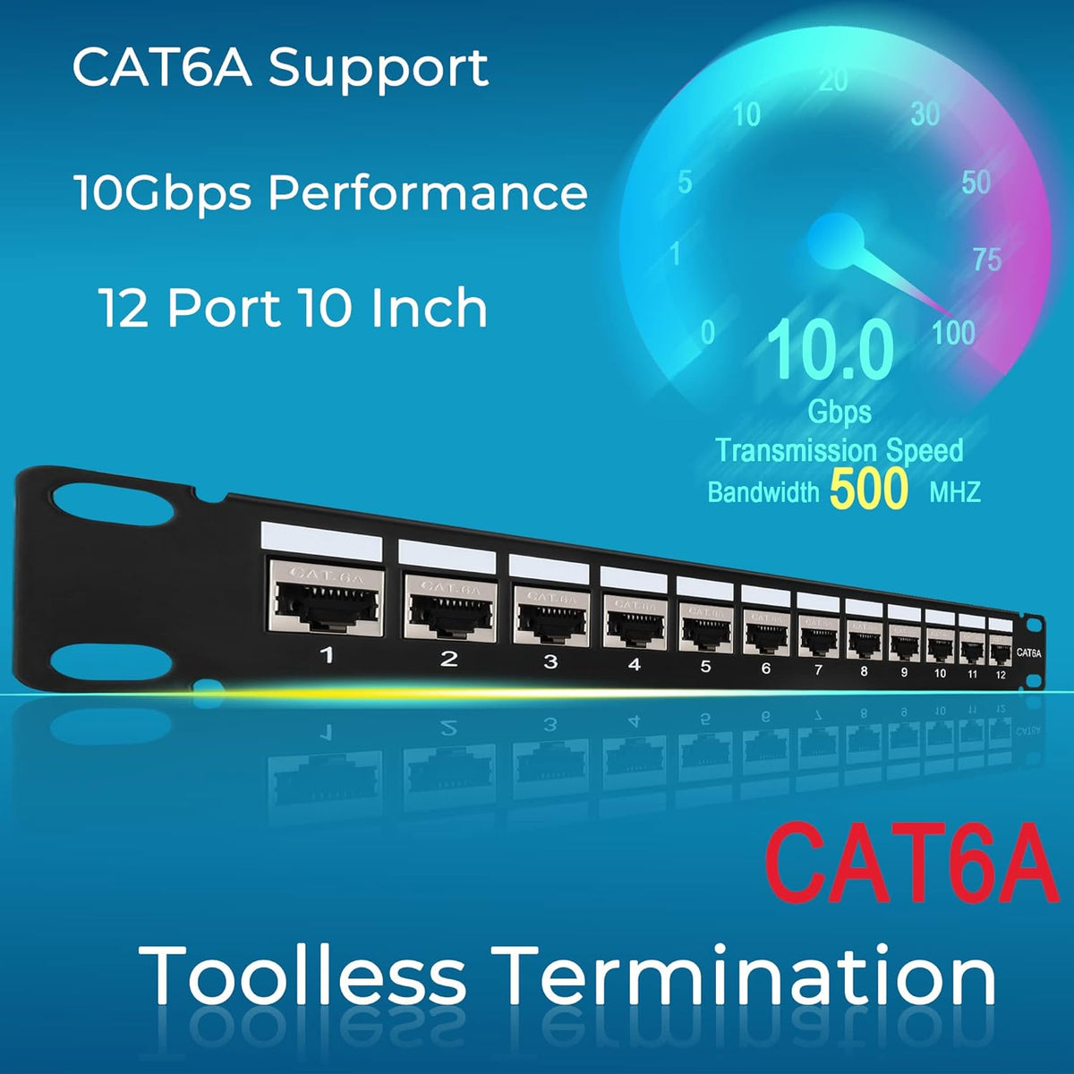12 Port Cat6A Shielded Patch Panel U61648