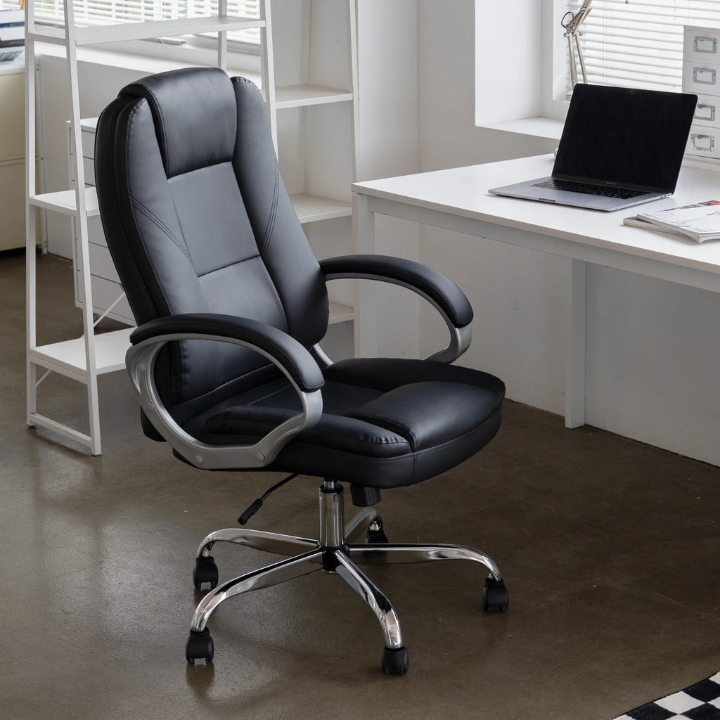 Ergonomic High-Back Leather Office Chair S84683