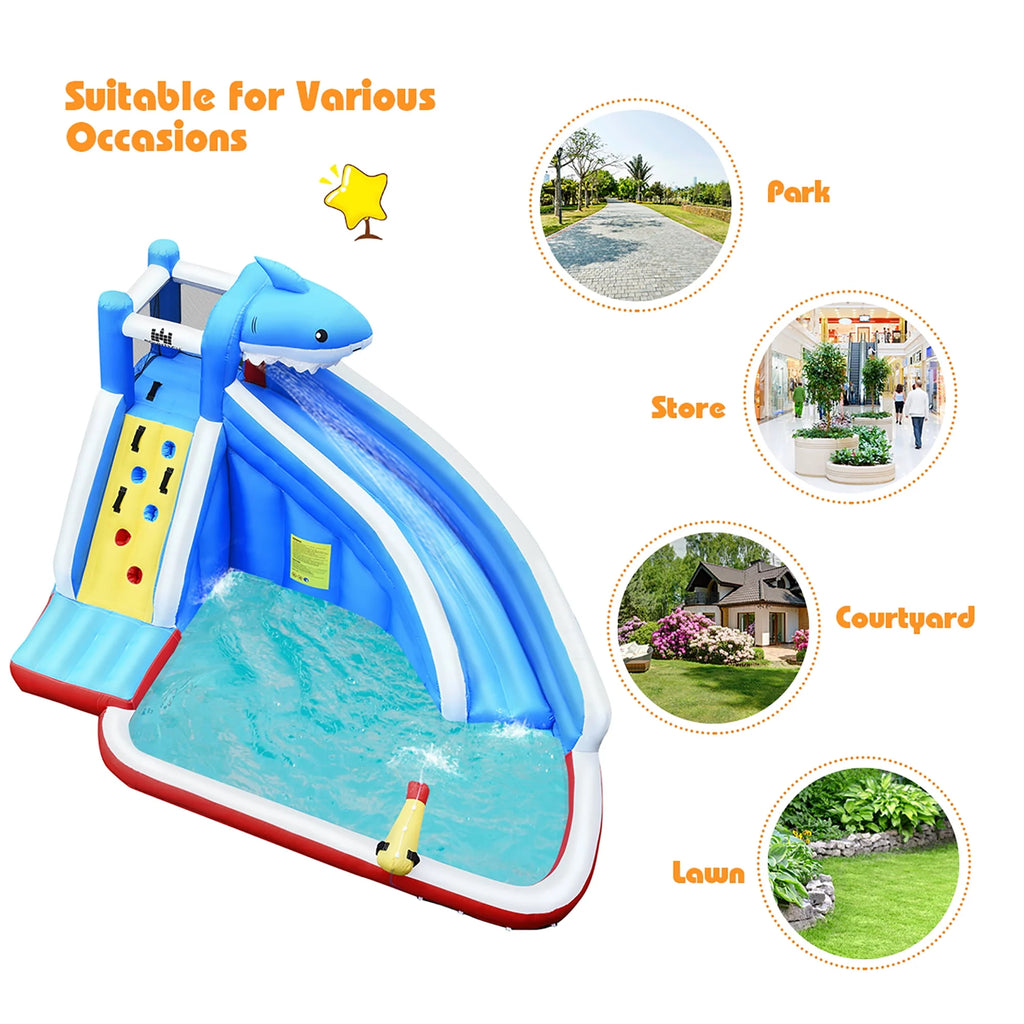 Inflatable Water Slide Bounce House Castle Splash Water Pool J415423