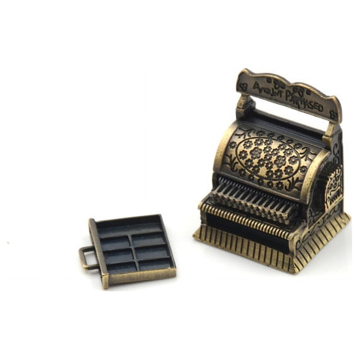 Vintage Metal Cash Register Dollhouse Miniature Furniture Q310316