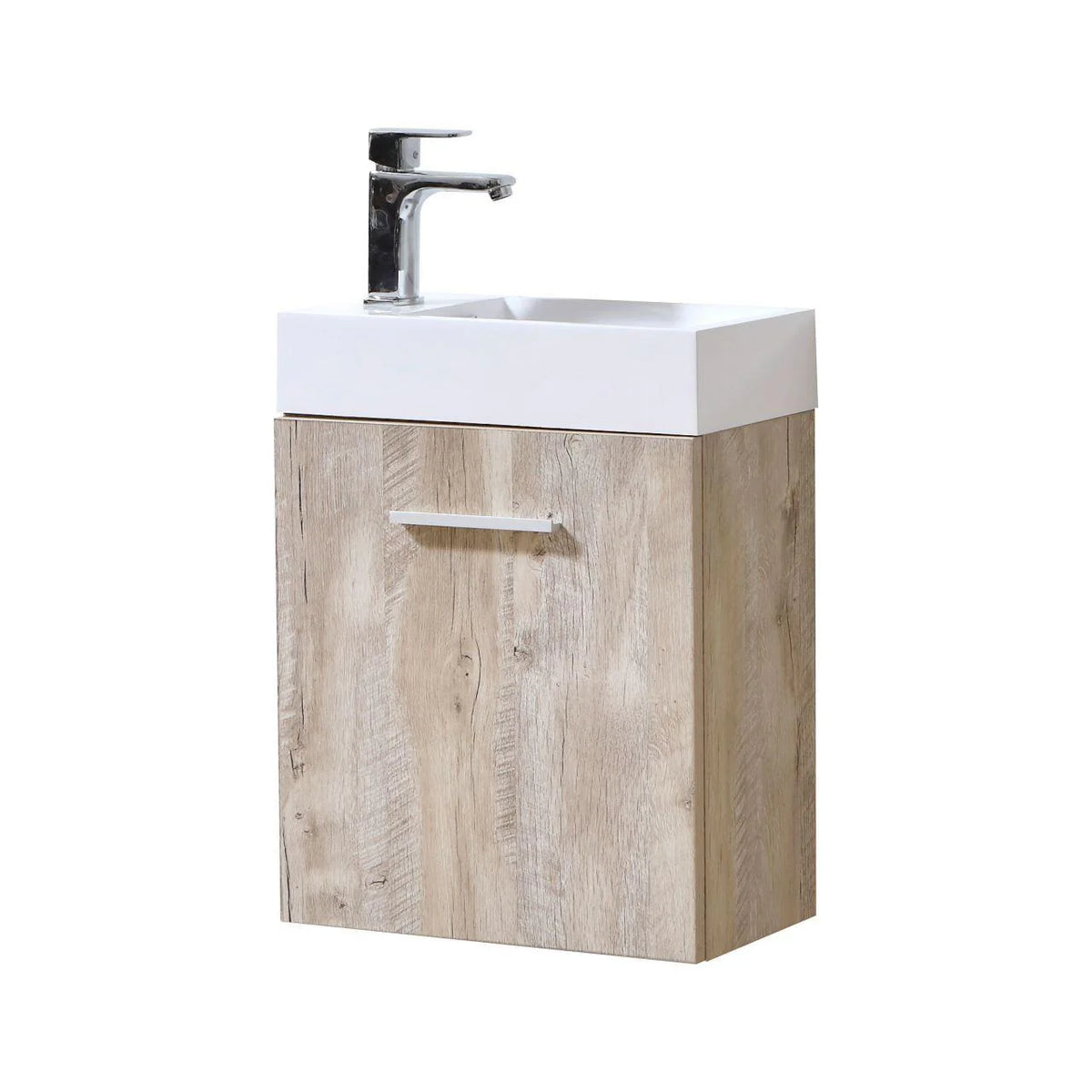 18 in. Wall Mount Nature Wood Bathroom Vanity I392159