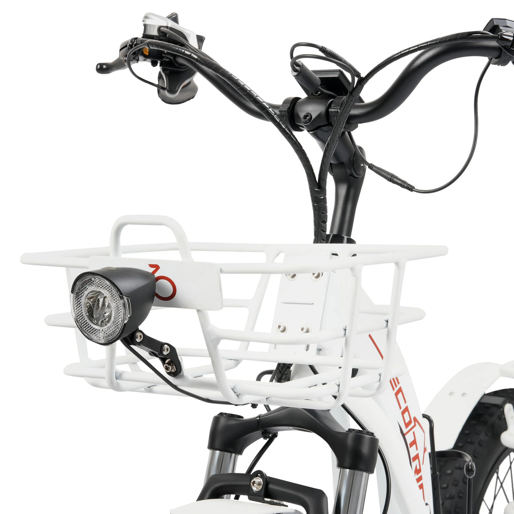 Electric Tricycle Fat Tire 750W 48V White R9242