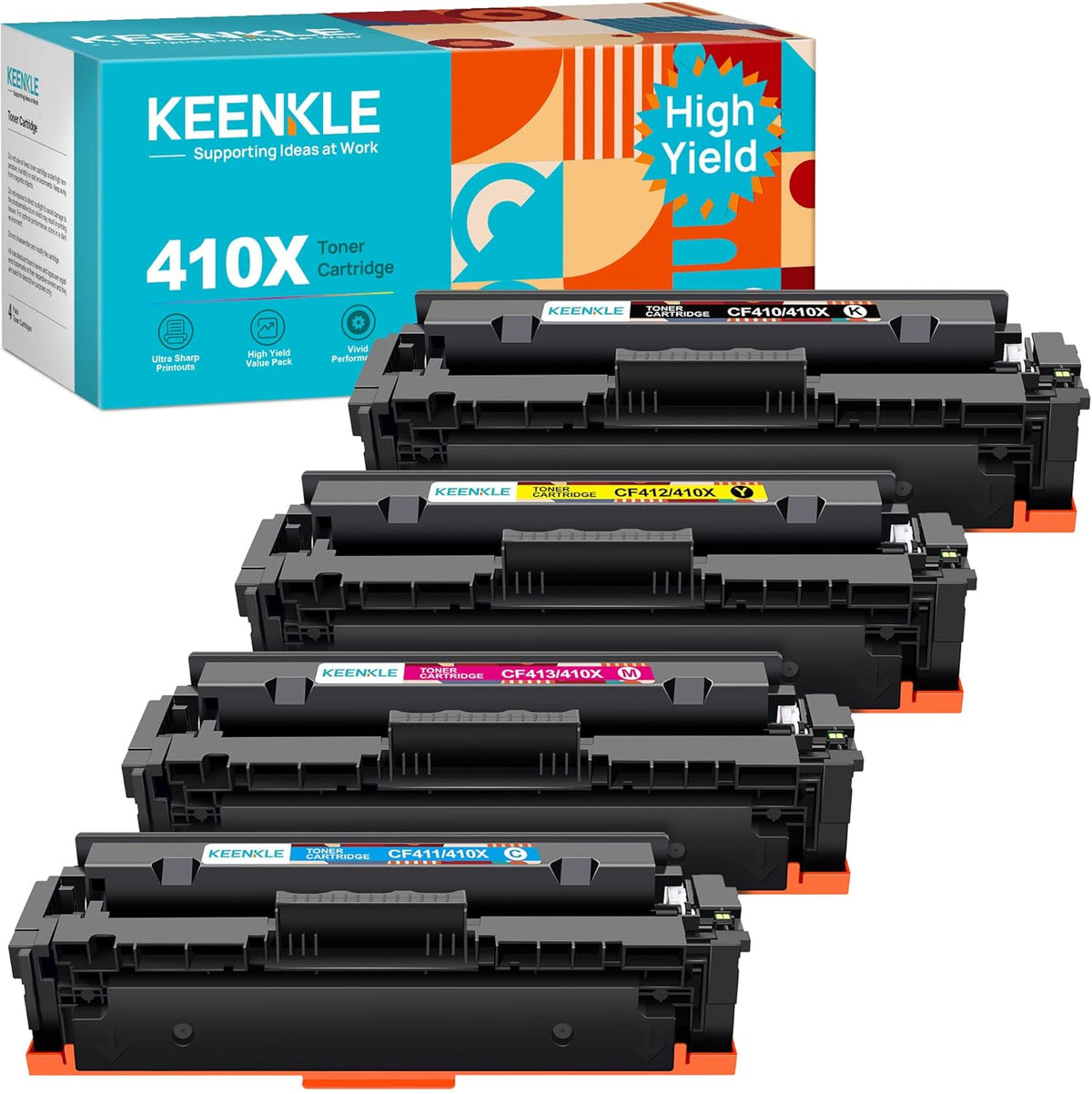 Black Cyan Yellow Magenta 4 Pack Toner Cartridge Z20898