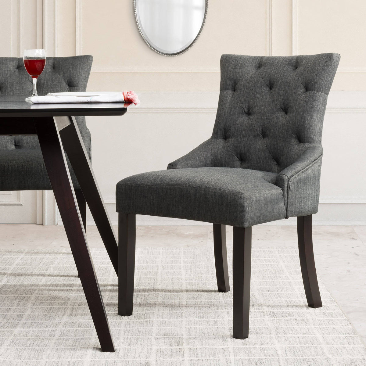 Beige Fabric Accent Chair (Set of 2) H40810