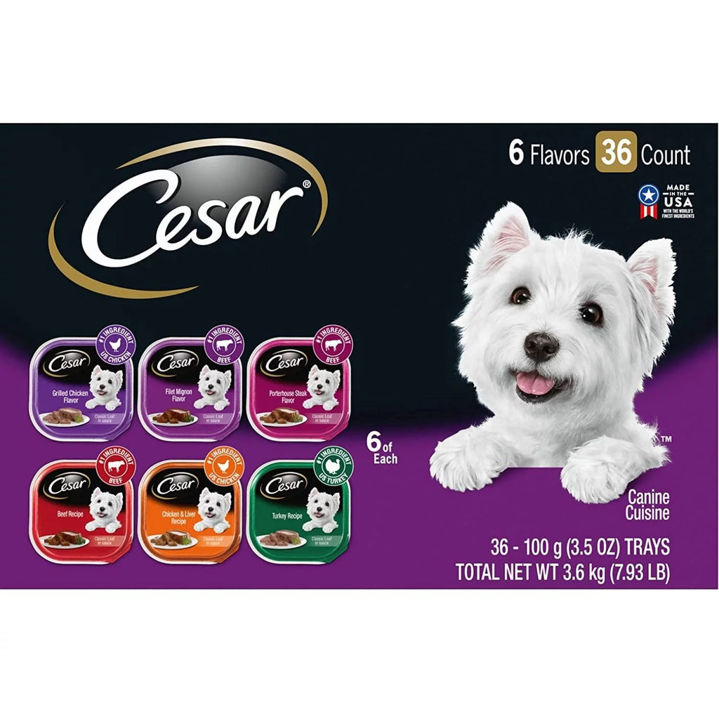 Wet Dog Food Variety Packs 36 Trays 3.5 Oz L4709