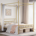 Black Metal Canopy Bed with Headboard and Footboard M824